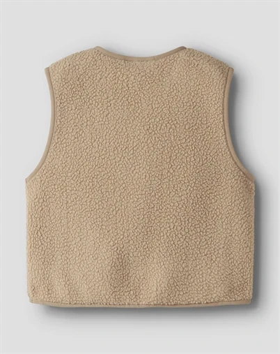Name It - NMMOwe Regular Teddt Vest - Sesame 